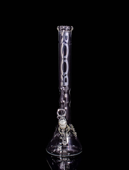 ROOR® Custom 30th Anniversary 18-inch clear glass beaker bong with platinum decal and limited edition design