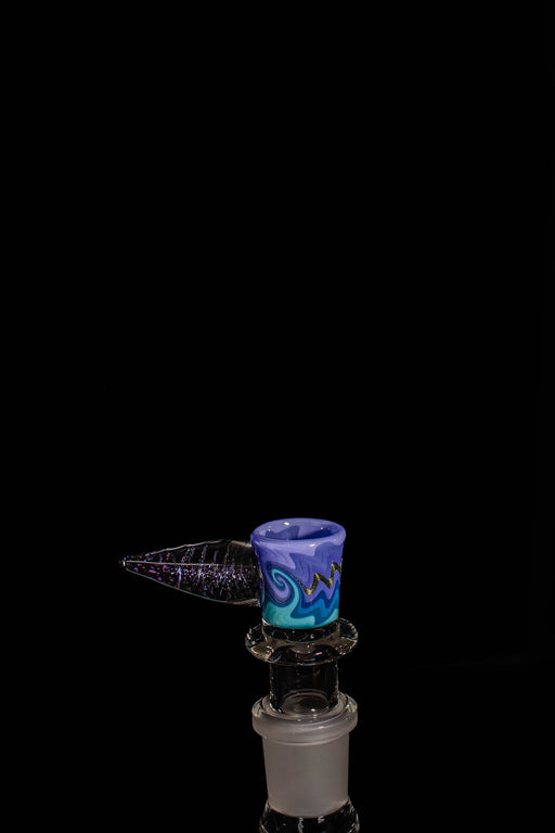 ROOR® HornTini Color Worked Bowl 18mm, handmade glass accessory with unique color design.