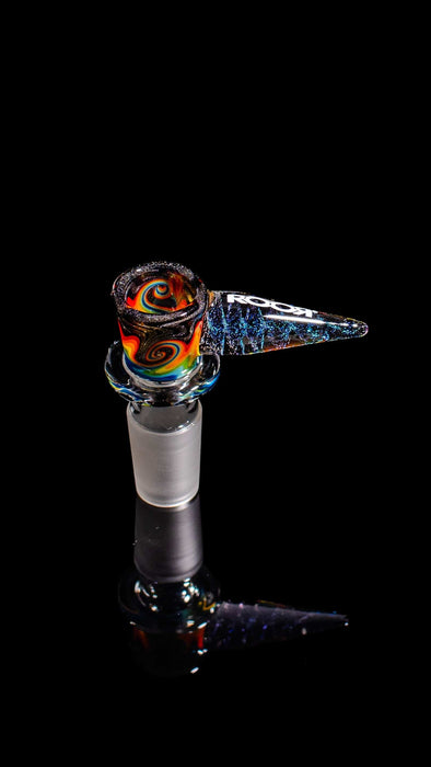 ROOR® HornTini Color Worked Bowl 18mm with intricate glass design.