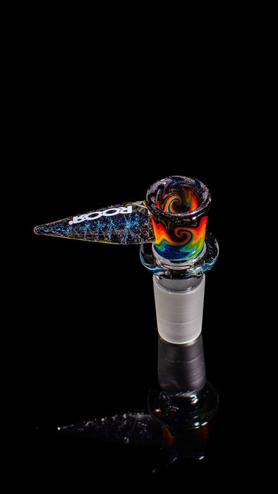 ROOR® HornTini Color Worked Bowl 18mm, handmade glass with vibrant colors.