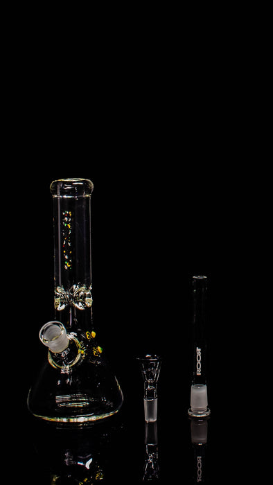 ROOR® 10" Beaker with Galaxy Decal, Sandblasted Stars Bowl, and Black Color Rim