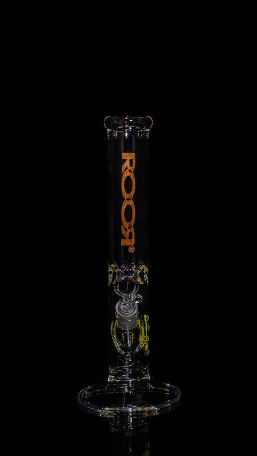 ROOR® Classic 14" Straight Bong with Woodgrain Decal, 50x5mm Schott Glass.