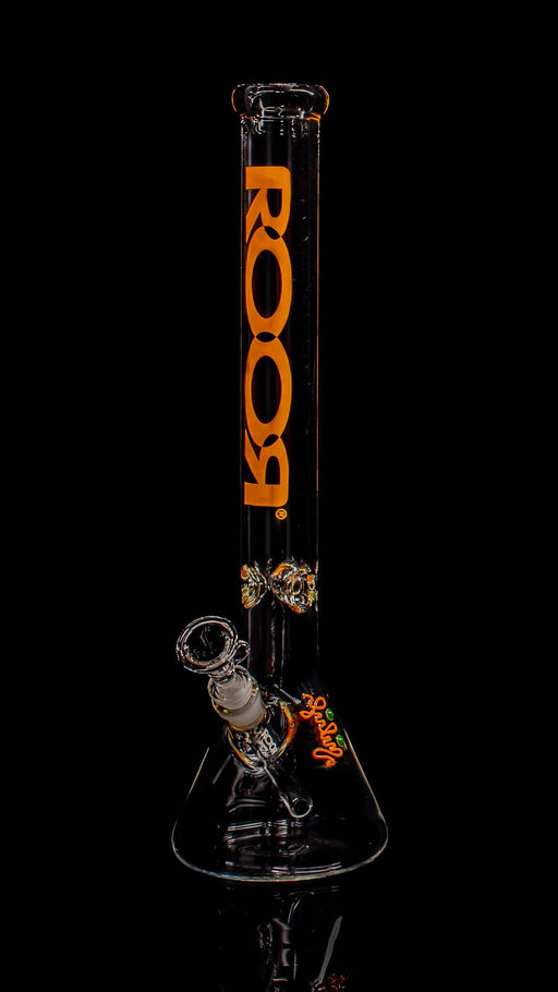 ROOR® Classic 18" Beaker with Orange Decal, 45x5mm German Schott Glass.