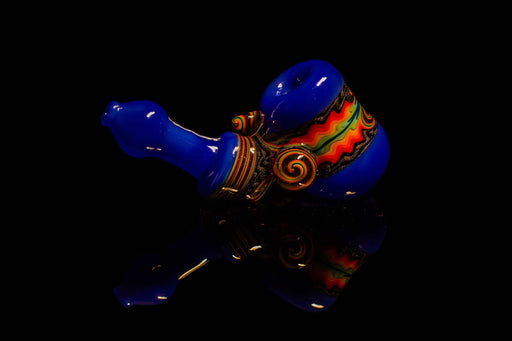 ROOR® Reversal Sherlock Style Custom Worked Glass Pipe with Color Marble Design