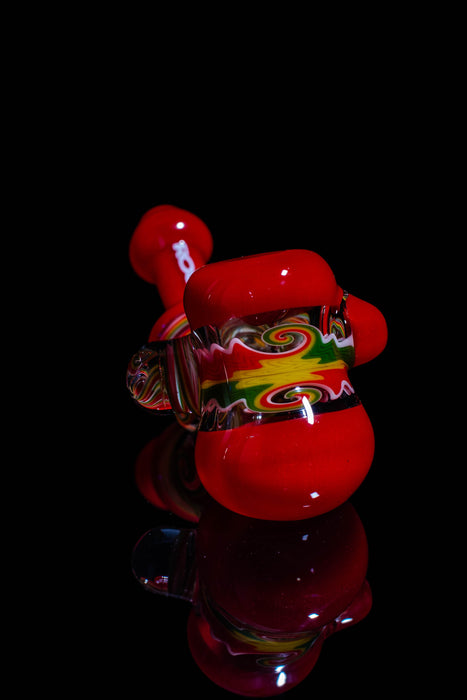 ROOR® Reversal Sherlock Style Glass Pipe with Custom Worked Color Marble Design