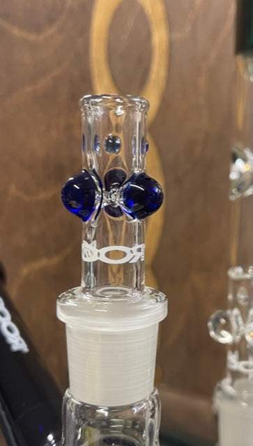 ROOR® Tech Color Marble Style Bowl BLUE with blue opal glass drops and built-in screen.