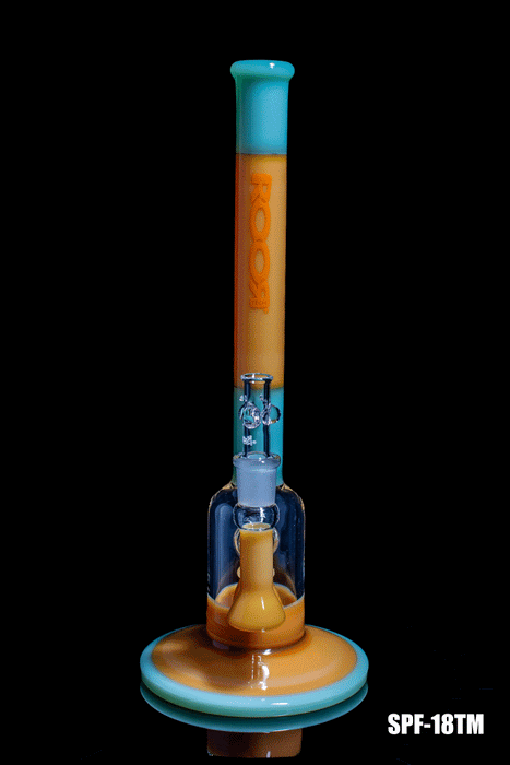 ROOR® Tech 14” Bubbler in Tangie & Mint colors with sleek design and percolator technology.