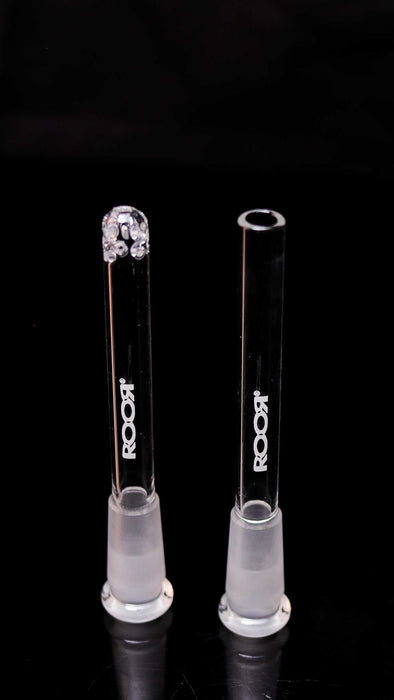 ROOR® Mini Downstem 14.5mm to 10mm glass joint replacement accessory.