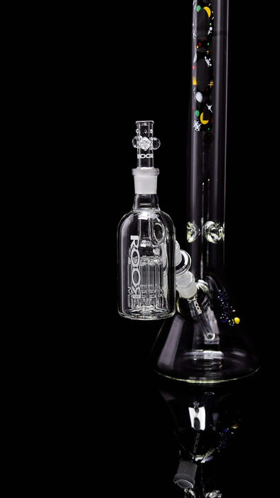 ROOR® Tech® Ash Catcher 18.8mm with 45° arm, clear glass with 10-arm tree perc.