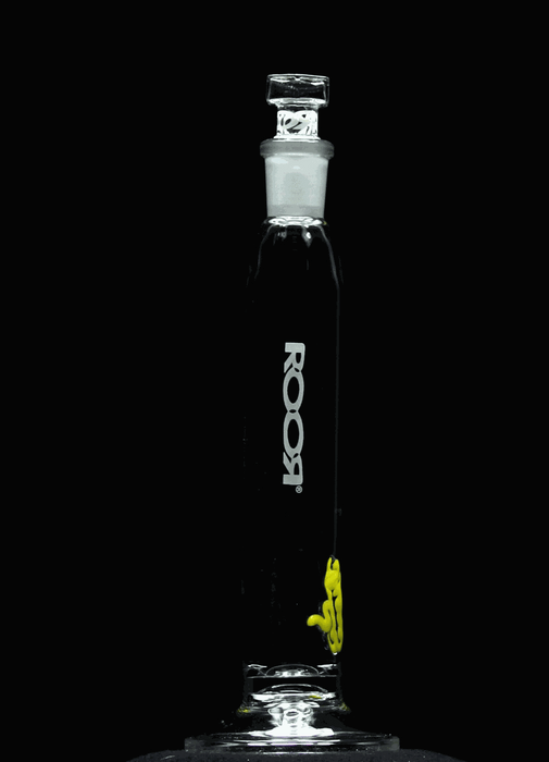 ROOR® Down Stem Cleaner with Glass Cork on a black background.