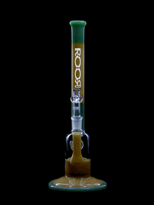 ROOR® Tech 14” Bubbler Tangie & Mint with unique glass design and signature decal.