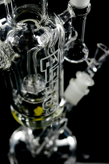 Eleven30 Mini Straight glass piece with dual-purpose design and percolated rig.