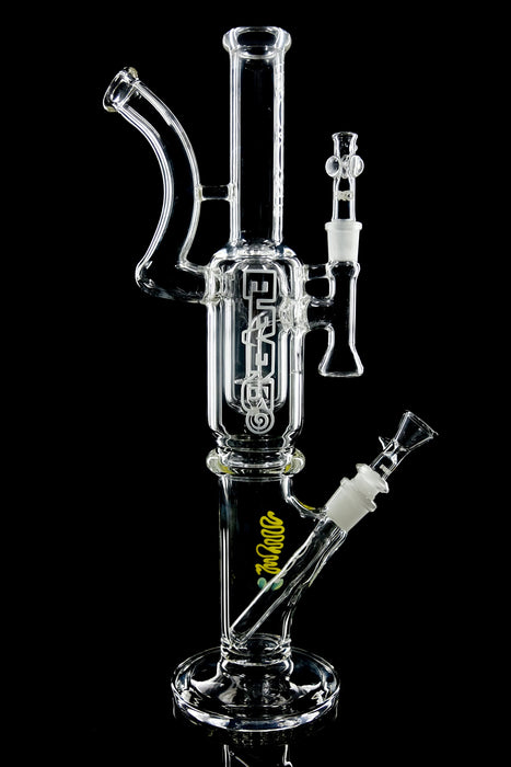 Eleven30 Mini Straight glass bong with dual chambers and percolated rig.