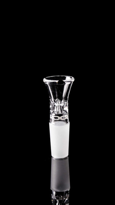 ROOR 14mm Classic clear glass funnel bowl with pointed handle style and 14.5mm male joint for smoking accessories