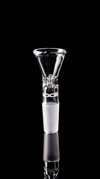 ROOR® 14mm classic glass funnel bowl with pointed handle style and 14.5mm male joint