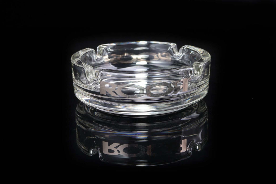 ROOR Collector Glass Ashtray with classic decal design.