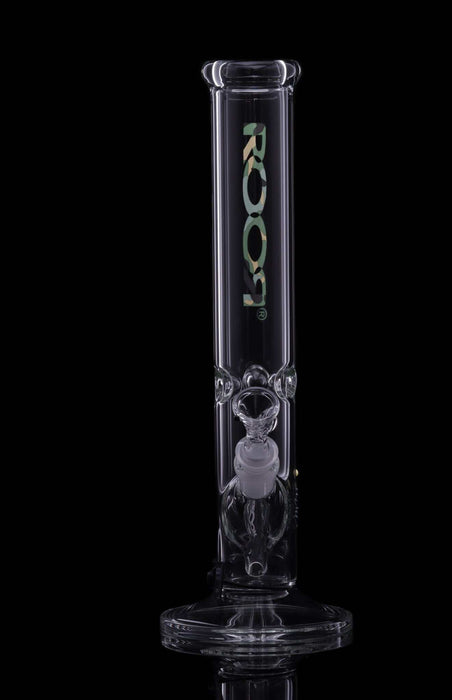 ROOR® Classic 14" Straight 50x5mm Camo glass pipe with camo decal, ice pinches, and unique signature design.
