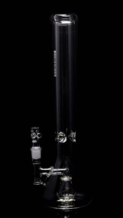 ROOR® Tech Fixed 18" Beaker 50x5mm Clear, stemless glass with fixed percolator and ice-pinches.