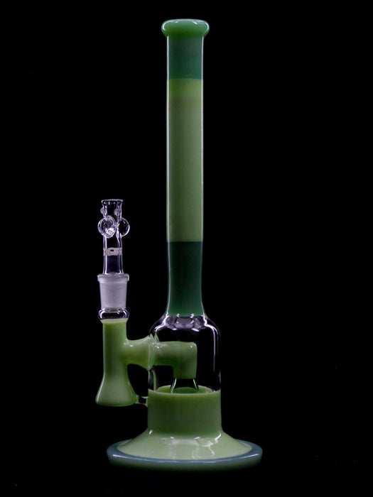 ROOR Tech 14” Bubbler in milky green and mint colors with built-in percolator and debris catcher