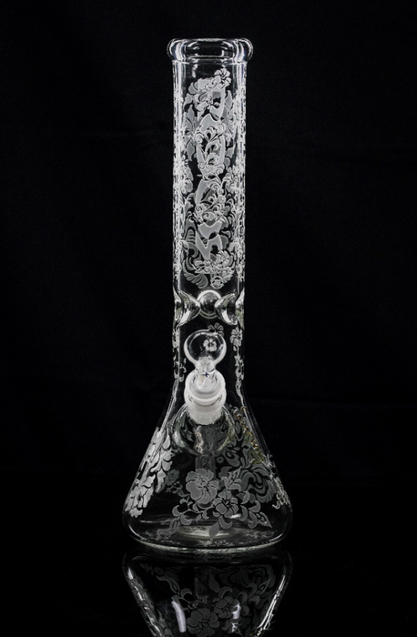 ROOR® Sandblasted 14" Beaker 50x5mm Floral