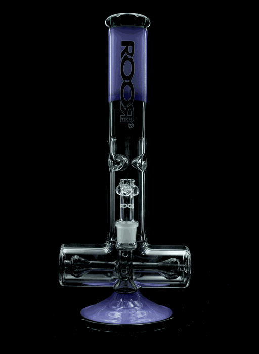 ROOR® Tech 18” Inline Purple & Black glass piece with innovative percolation design.