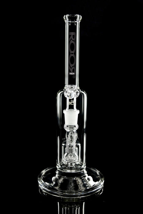 ROOR Tech Fixed Barrel Bubbler Clear with barrel percolator and 18.8mm joint.