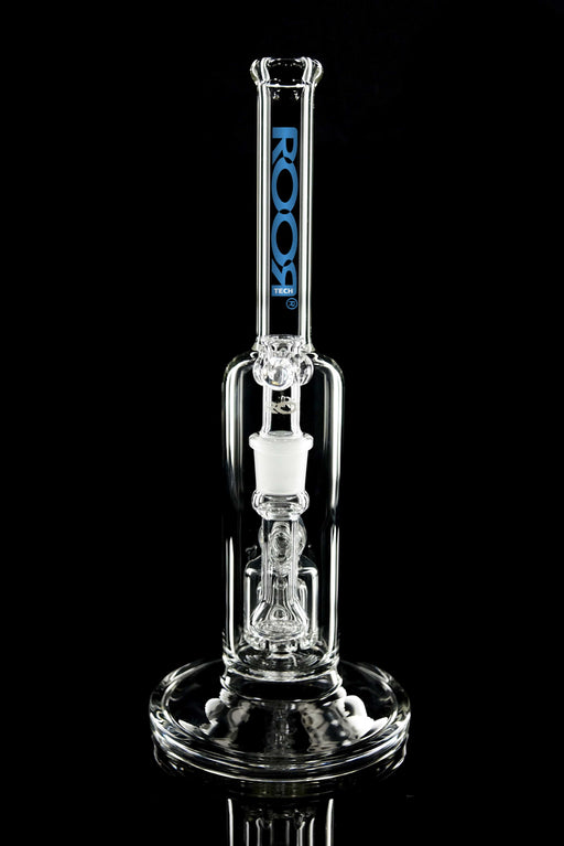 ROOR® Tech Fixed Barrel Bubbler Clear on black background.