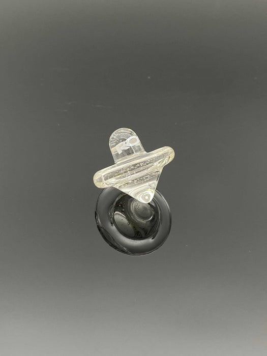 ROOR® Glass Spinning Top Carb Cap with handcrafted design on a black background.