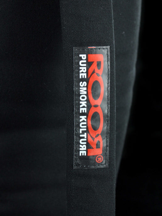 ROOR® Traveling Carrying Bag with logo, black fabric detail.