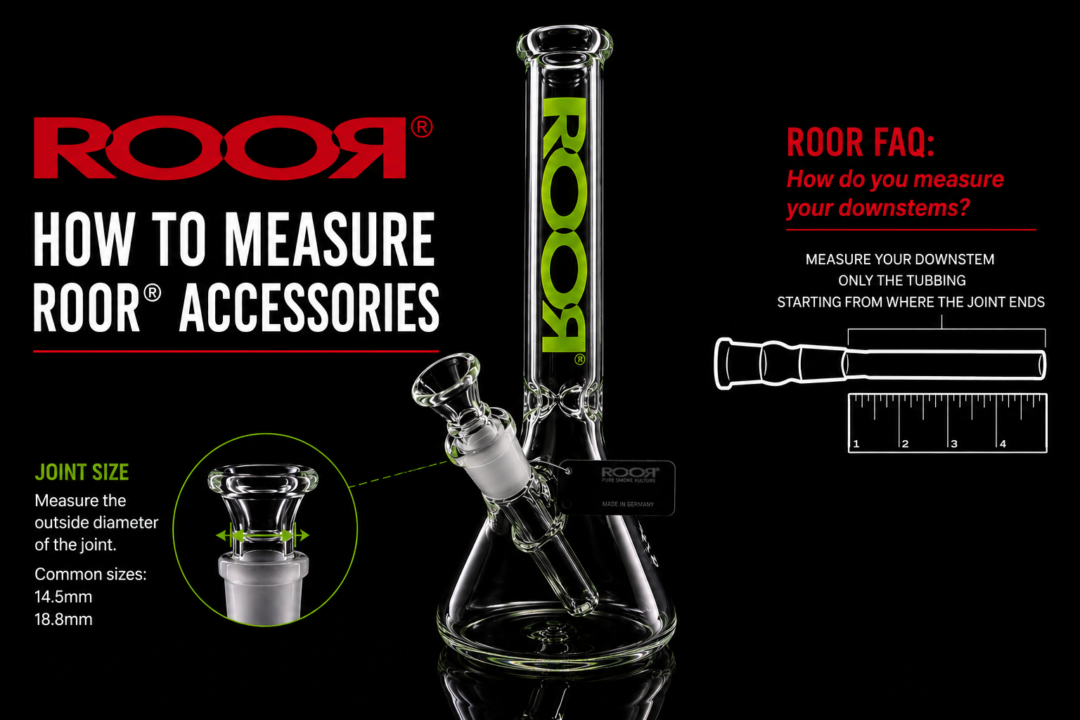 How to Measure Glass Accessories for Your ROOR®