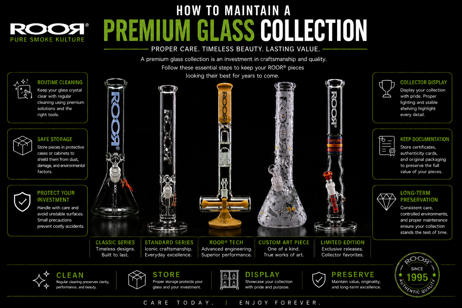 How to Maintain a Premium Glass Collection