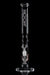 ROOR Custom 30th Anniversary clear glass straight bong with platinum decal and 18-inch height