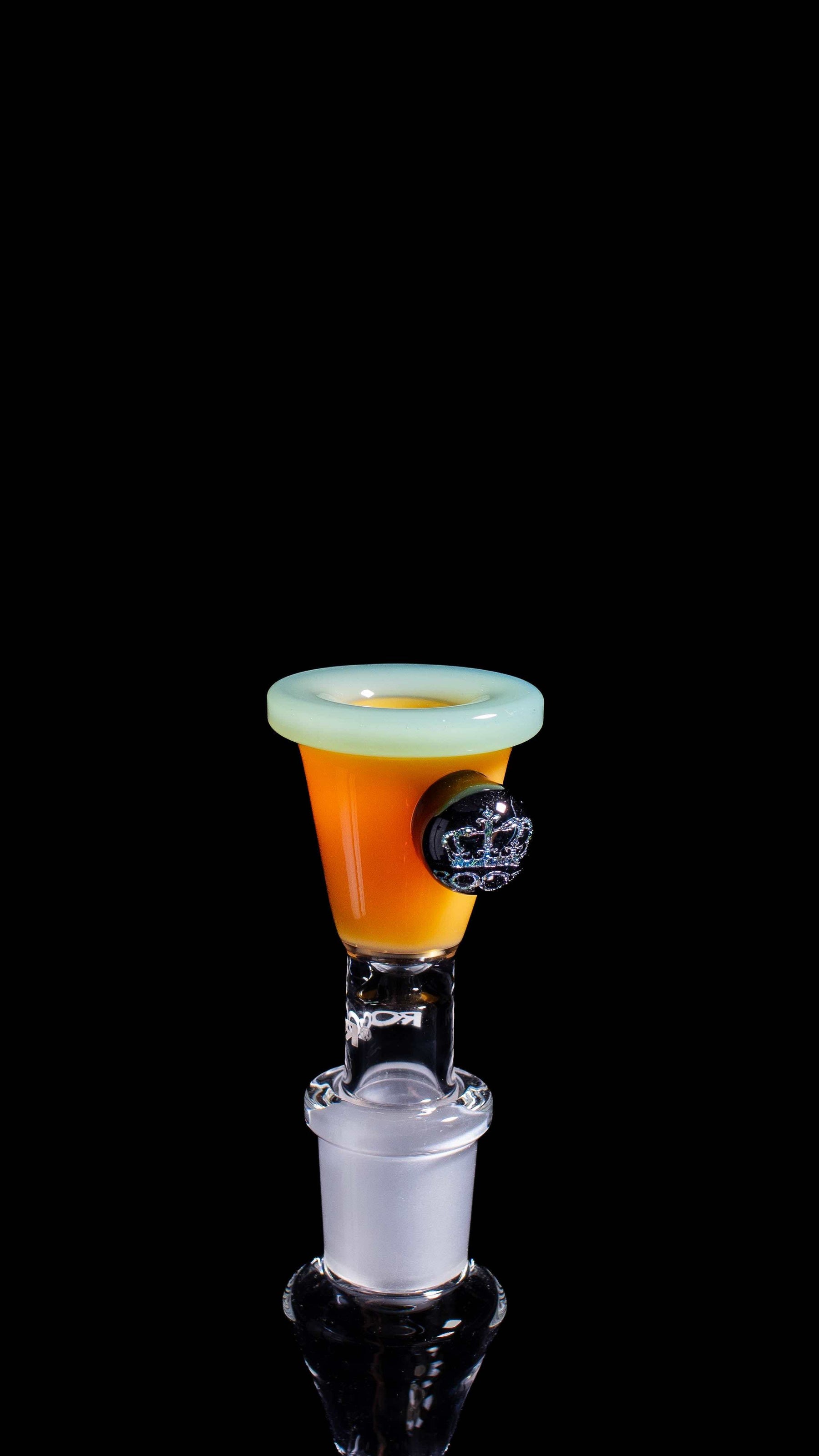 ROOR® Dichro Marble Color Bowl with funnel design and dichroic marble embellishment.