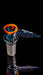 ROOR® HornTini Color Worked Bowl 18mm handcrafted glass piece with vibrant design.