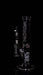 ROOR Intro Collectors 14-inch black and white straight base glass bong with matching ashcatcher and ROOR logo detailing