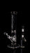 ROOR® Intro Collectors 14” straight black and white glass water pipe with matching ashcatcher and branded decals
