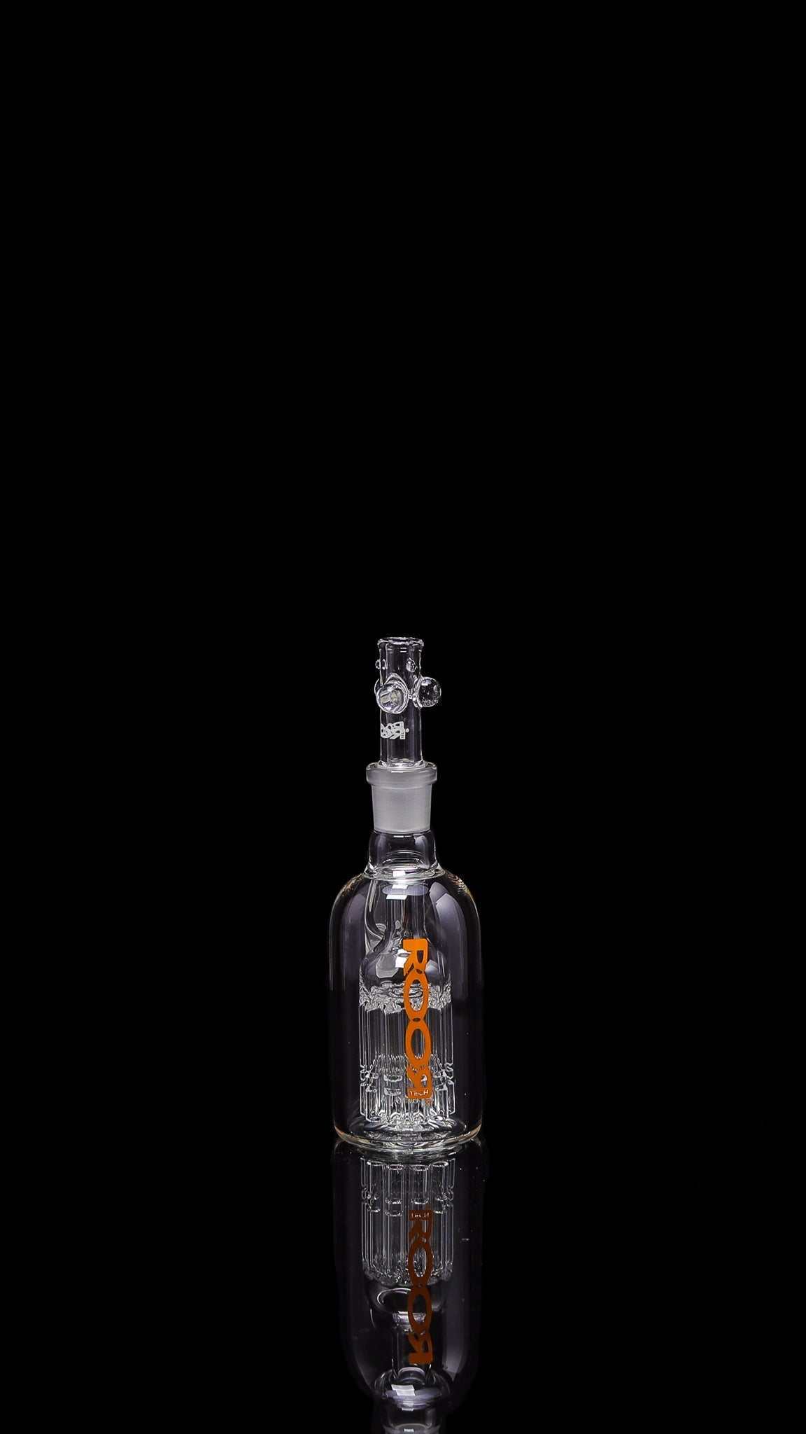 ROOR® Tech® Ash Catcher 18.8mm with 45° arm style and tree perc in clear glass design.