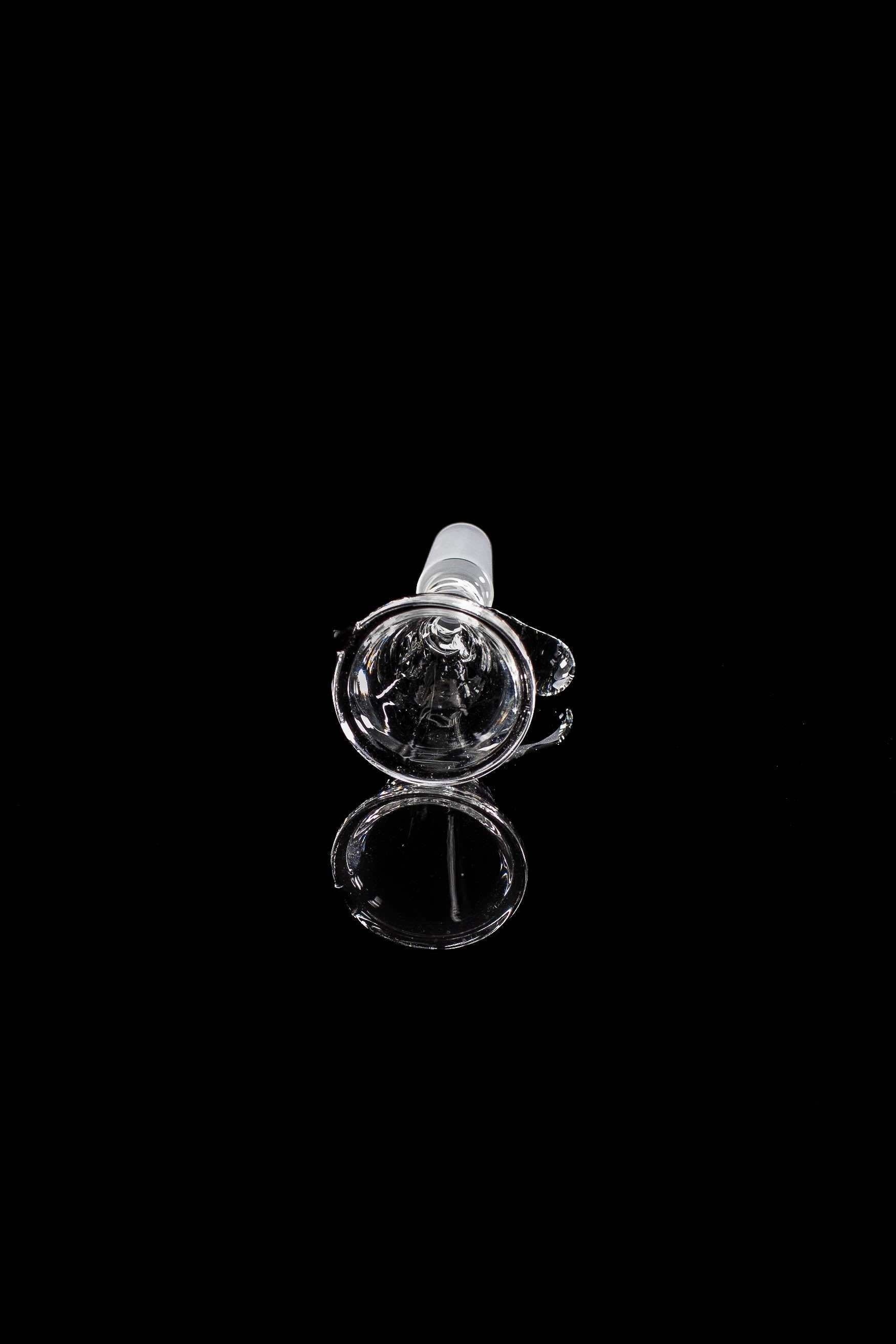 ROOR® 10mm classic funnel bowl with round handle against black background.