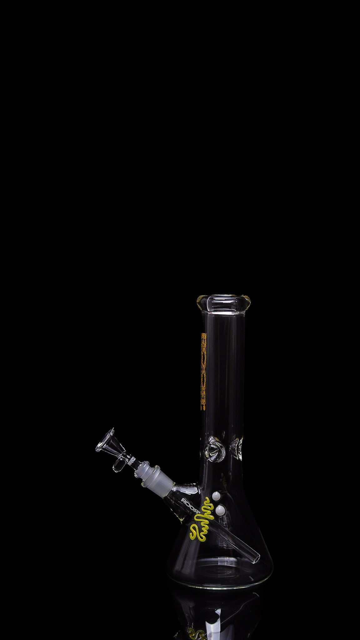 ROOR® Mini 10" Beaker 38x4mm Clear with ice pinches and unique signature design.