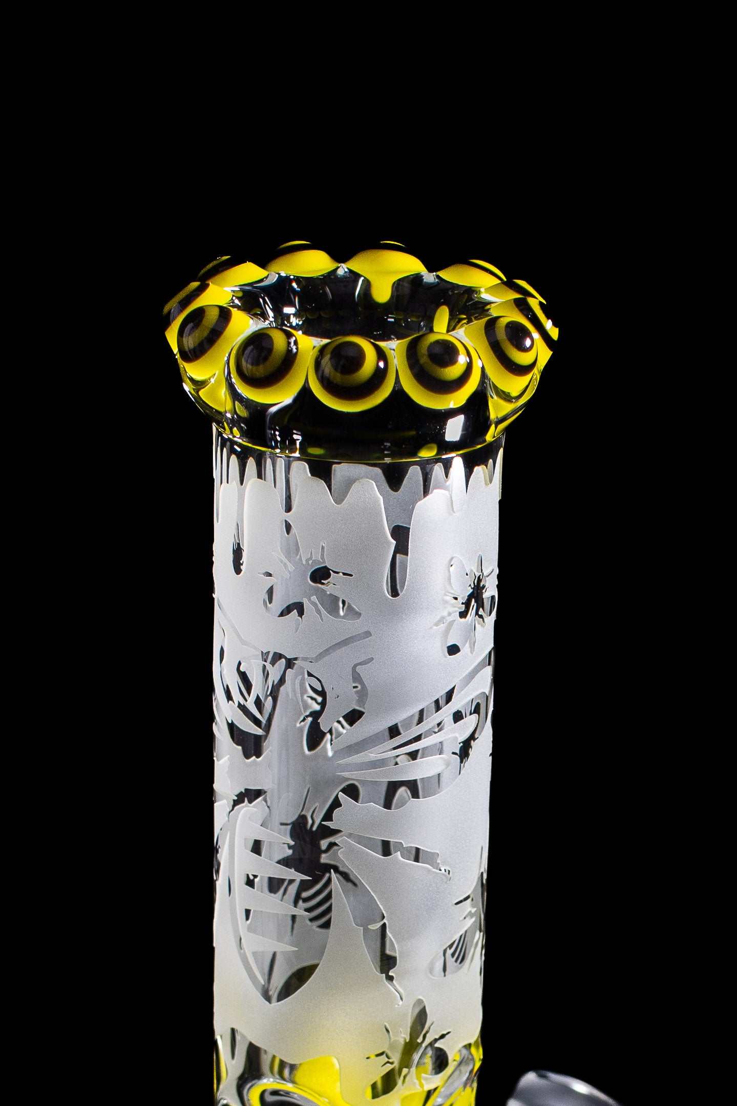 ROOR® Honey Bucket 10" Beaker with bee design and multi-layer crown.