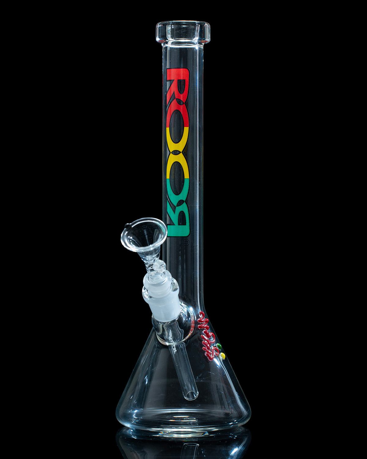 ROOR® Limited Edition Mini 10" Tiny Sista Rasta Decal Glass Bong with Rasta Design