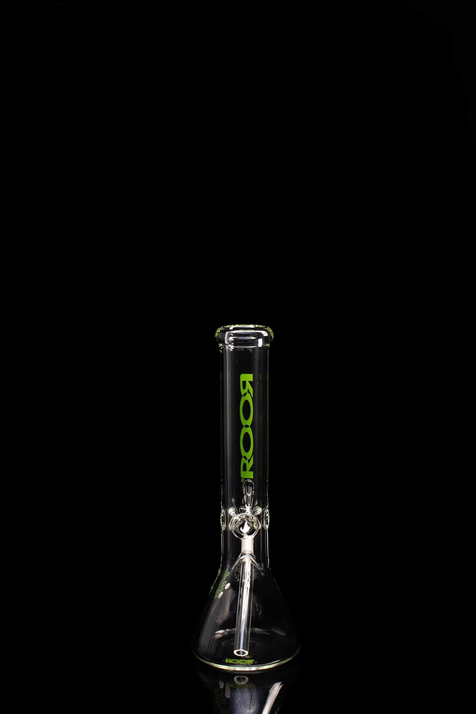 ROOR® Classic 14" Beaker 50x7mm Green glass with green decal.
