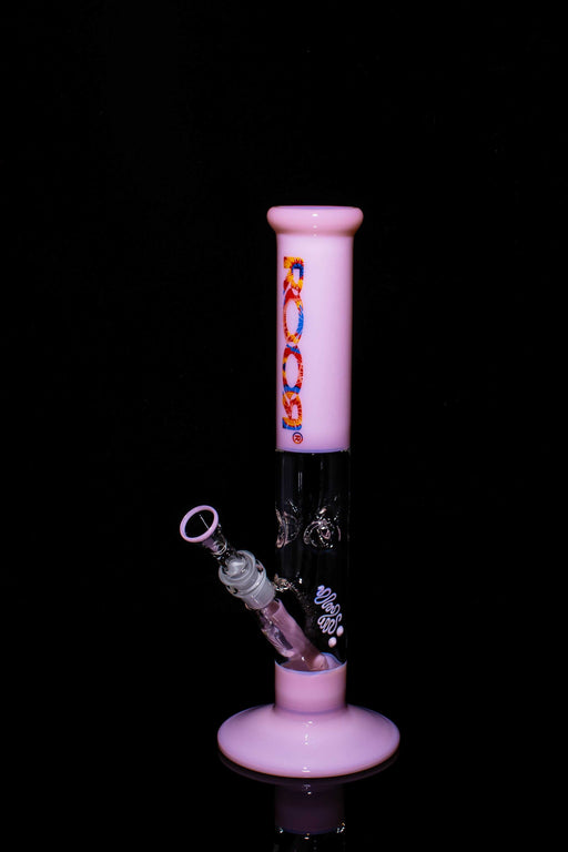 ROOR® Classic 14" Straight 50x5mm Pink Accent with Tie Dye Decal Glass Tube.