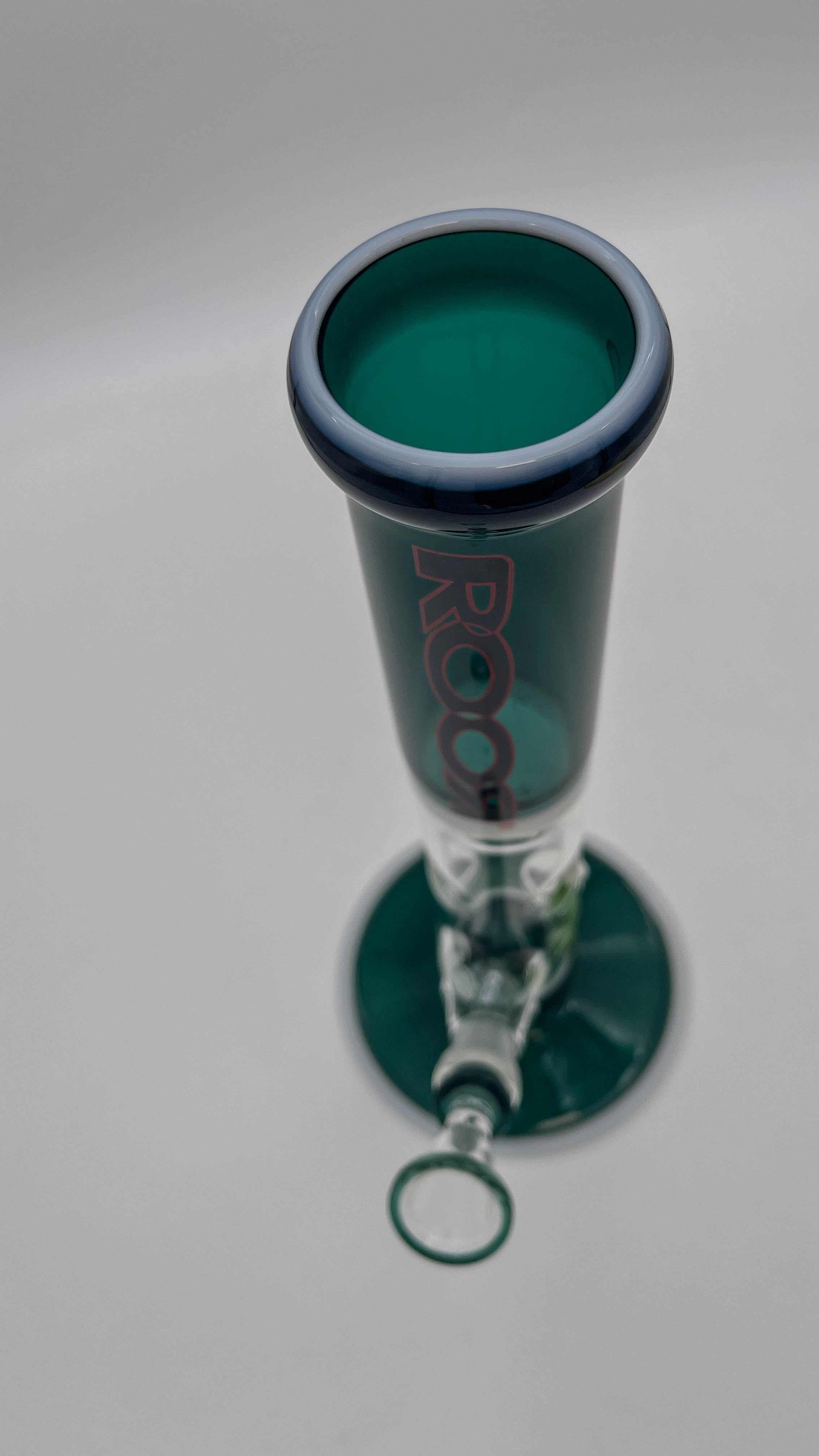 ROOR® Classic 14" Straight Bong with Jade & White Black Design