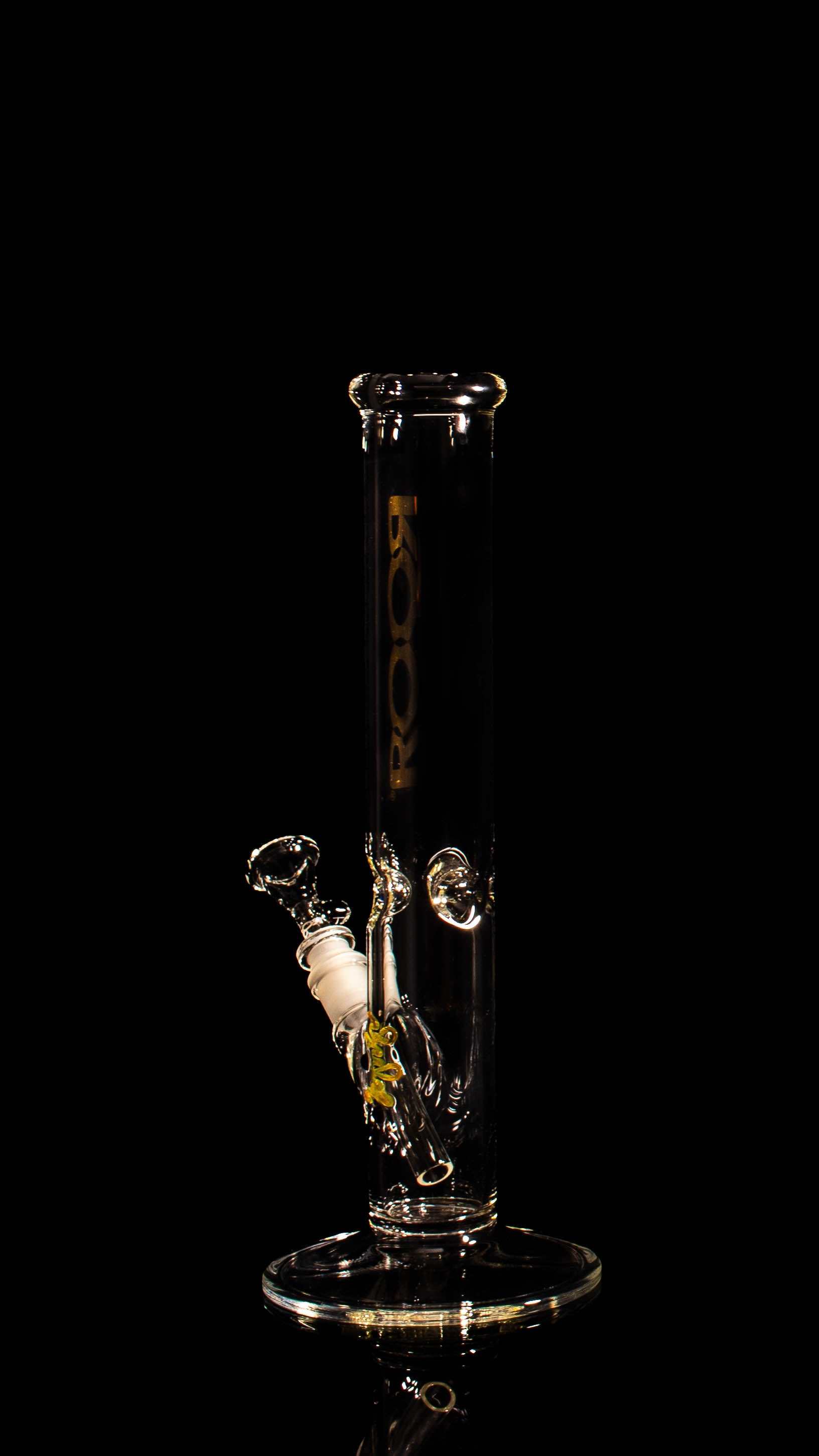 ROOR® Classic 14" Straight Glass Tube with Gold Decal