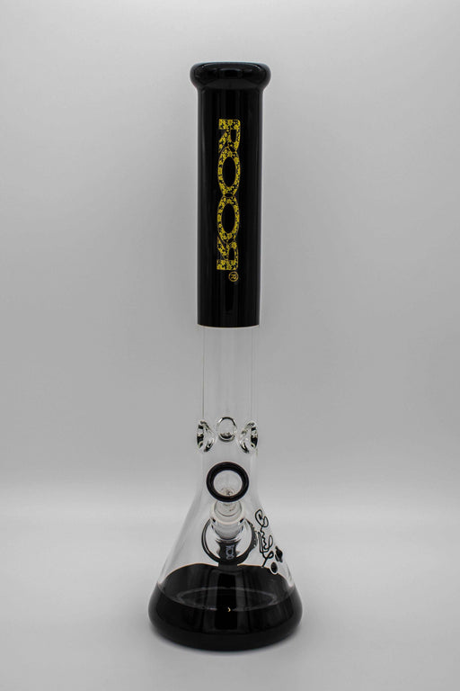 ROOR® Classic 18" Beaker with Black Color Accent and Daisy Decal, 50x5mm German Schott Glass.