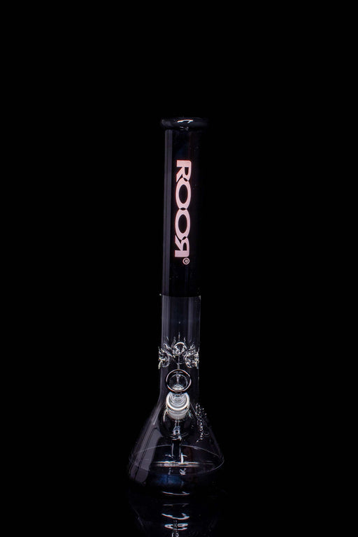 ROOR® Classic 18" Beaker with Black Color Accent and Pink Decal, 50x5mm Glass.