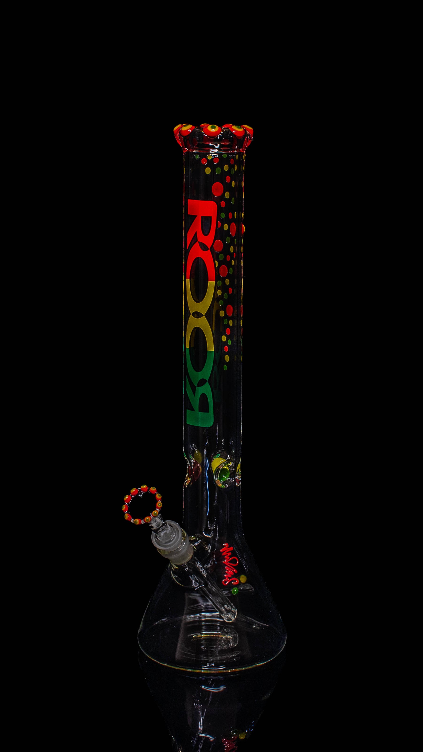 ROOR® Classic 18" Beaker 50x5mm RastaFari Dottie Extravaganza