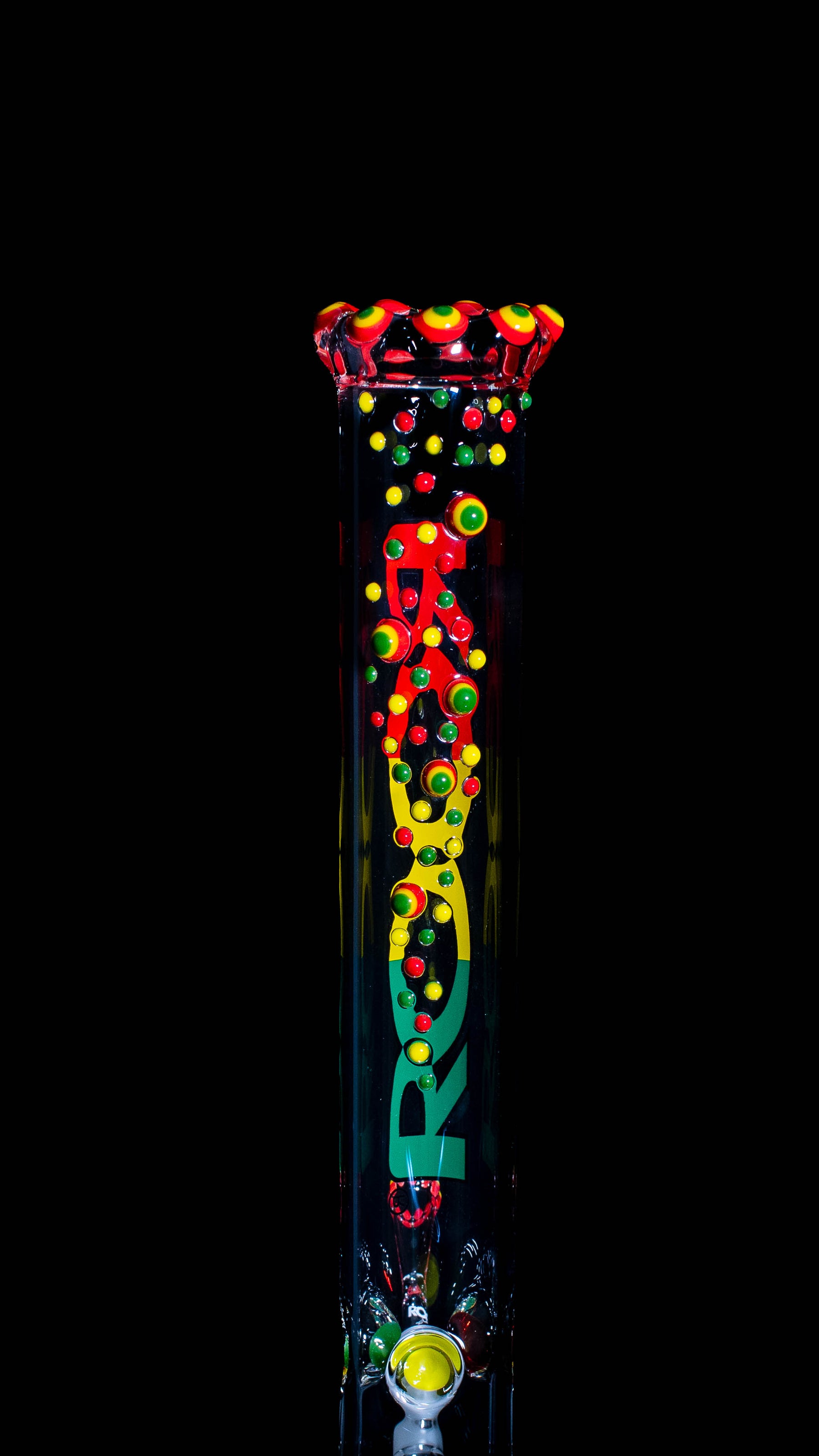 ROOR® Classic 18" Beaker 50x5mm RastaFari Dottie Extravaganza