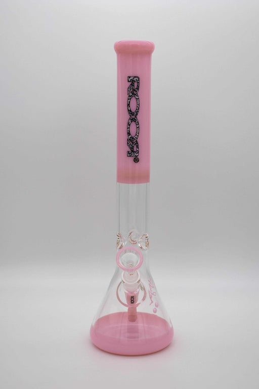 ROOR® Classic 18" Beaker with pink color accent, 50x5mm glass, lace decal.